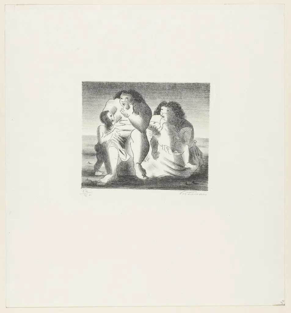 Two Women and Children by Candido Portinari