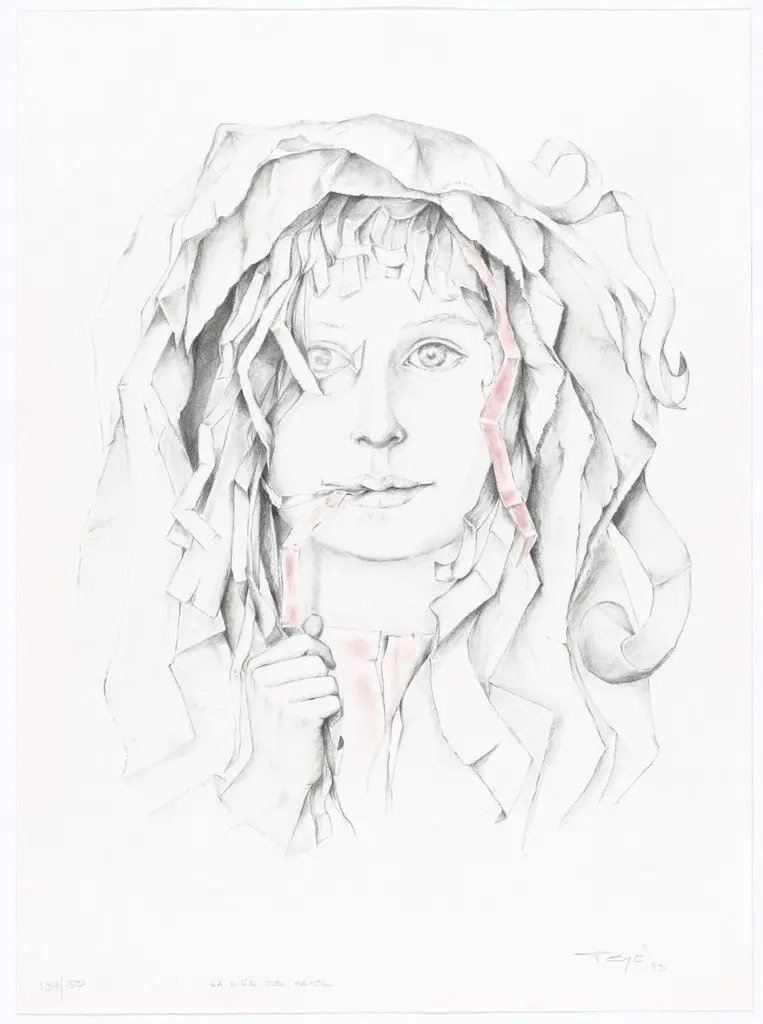 The Paper Girl (La Niña de papel) from AGPA 73: Pan American Graphic Arts (AGPA 73: Artes gráficas panamericanas) by Maria Teresa Cuéllar Teyé