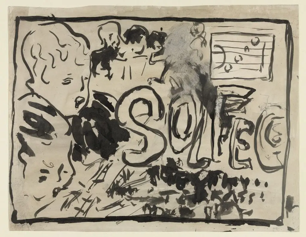 Design for cover for Petit solfège illustré (Little Illustrated Solfège) by Pierre Bonnard