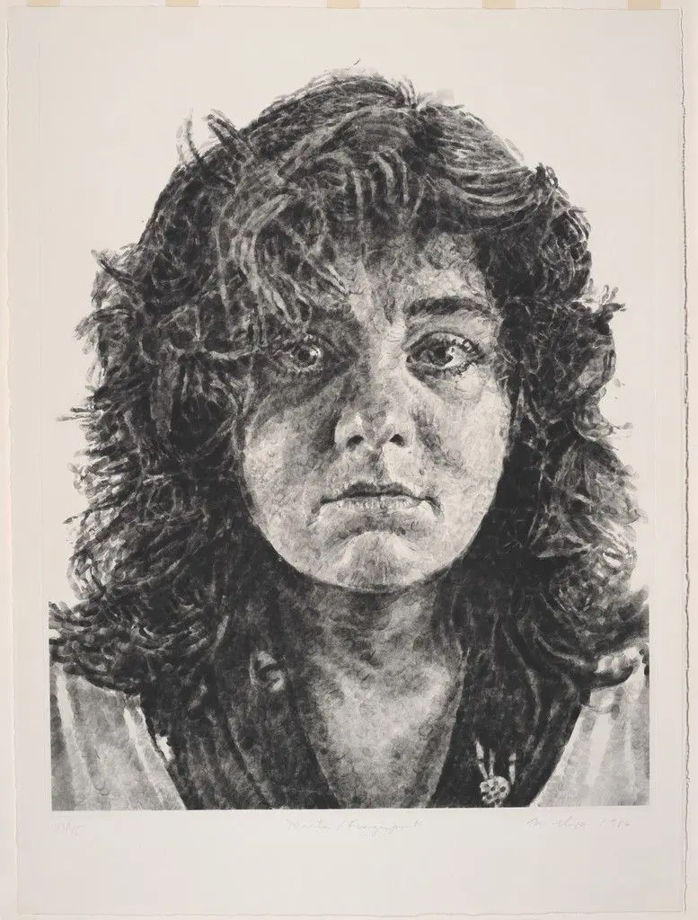 Marta/Fingerprint by Chuck Close