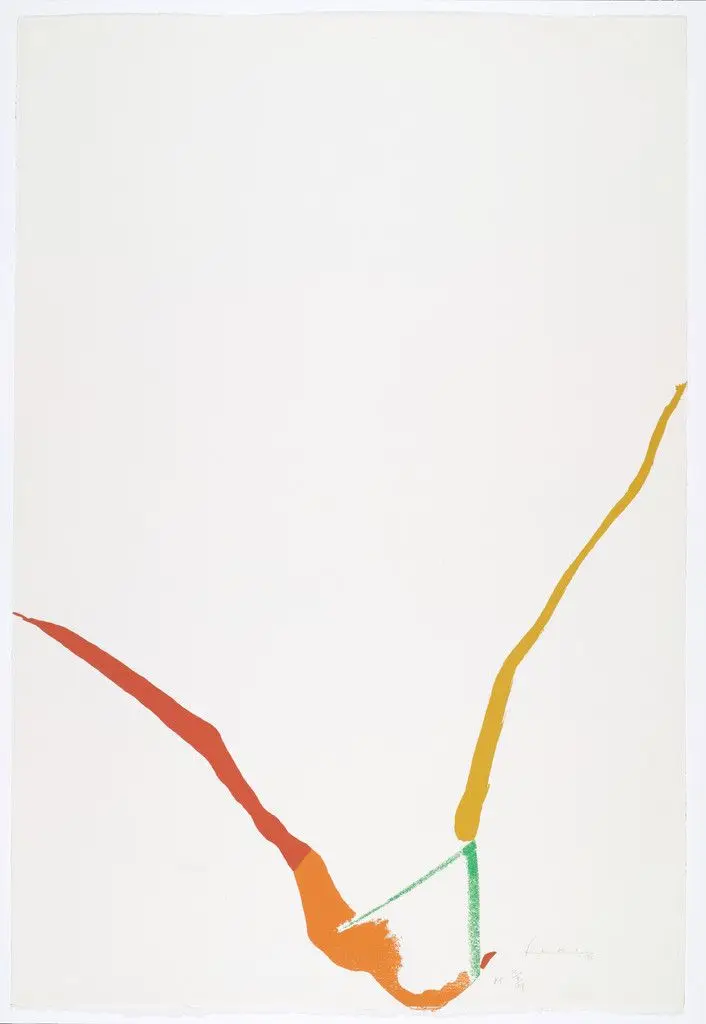 Untitled from What Red Lines Can Do by Helen Frankenthaler
