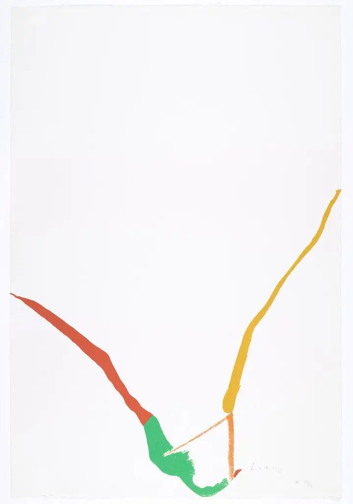 Untitled from What Red Lines Can Do by Helen Frankenthaler