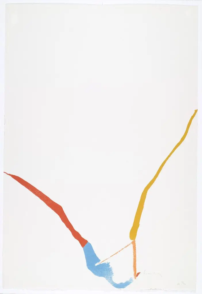 Untitled from What Red Lines Can Do by Helen Frankenthaler