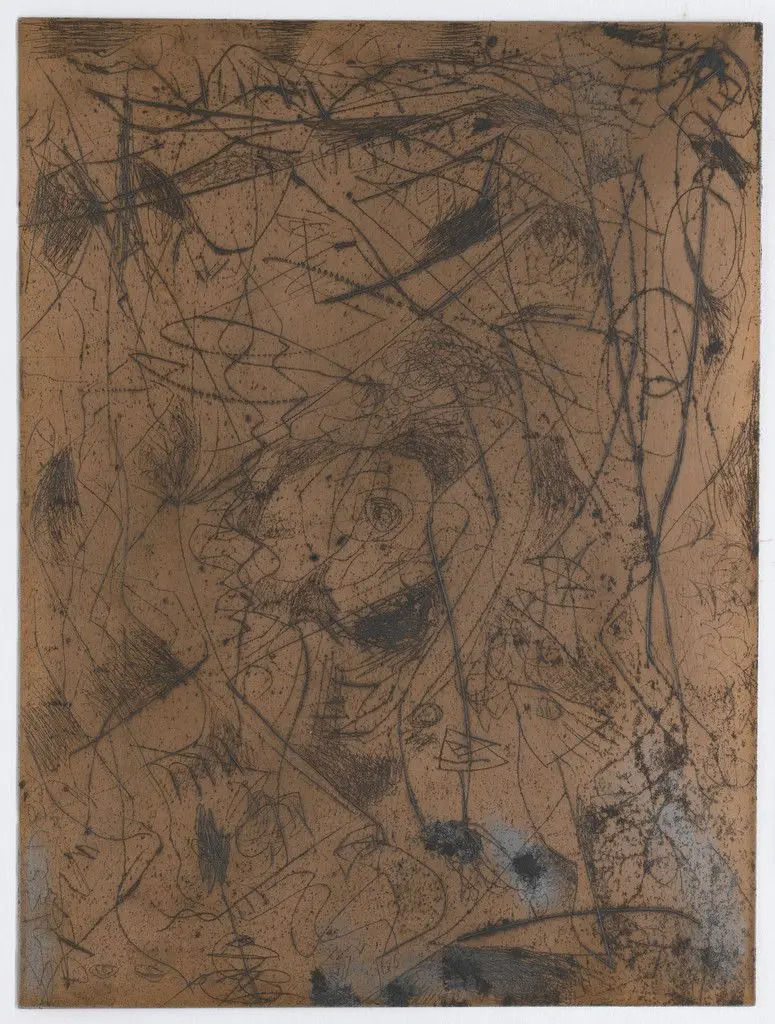 Plate for Untitled (5) and Untitled (6) by Jackson Pollock