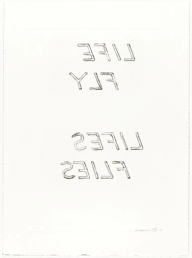 Life Fly Lifes Flies from The Leo Castelli 90th Birthday Portfolio by Bruce Nauman