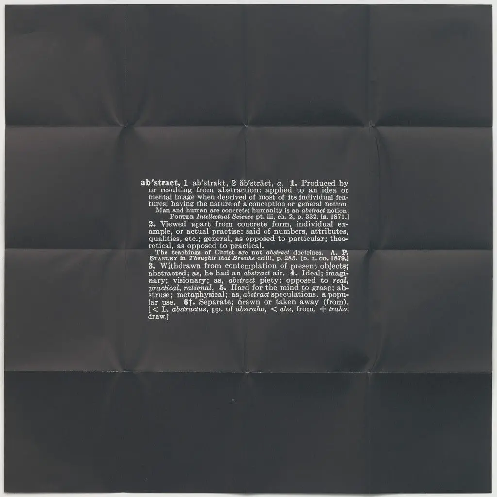 Four Titled Abstracts from S.M.S. No. 3 by Joseph Kosuth