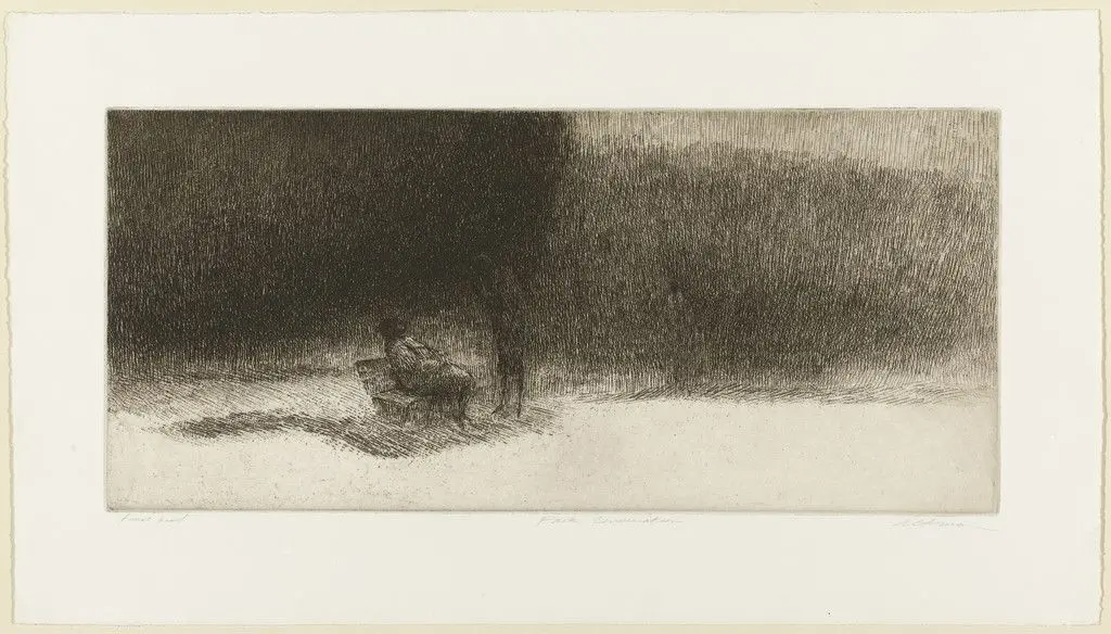 Park Conversation by Harold Altman