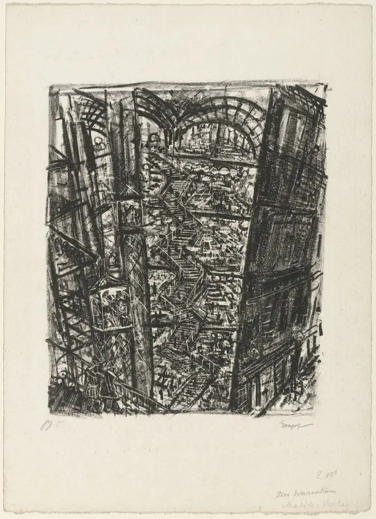 The Department Store (Das Warenhaus) from the portfolio Metropolis by Paul Gangolf