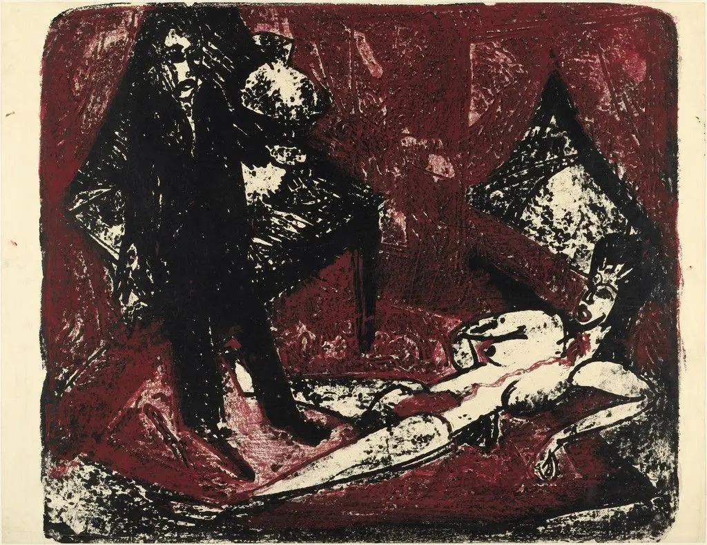The Murderer (Der Mörder) by Ernst Ludwig Kirchner