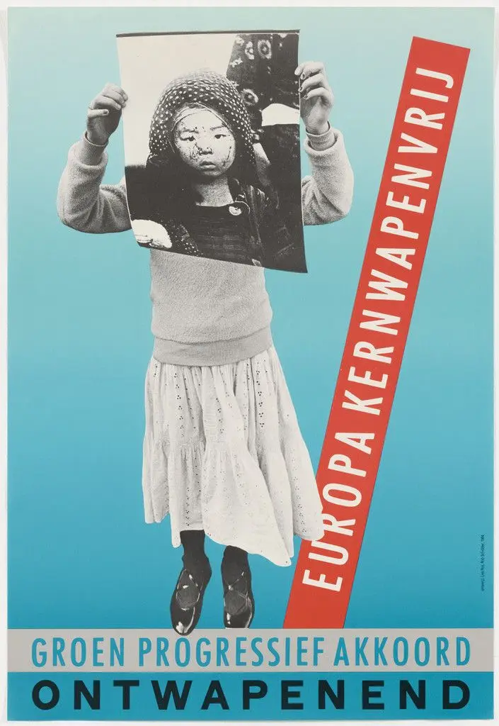 "Europa Kernwapenvrij, Groen Progressief Akkoord" (Europe Free of Nuclear Arms, Progressive Green Coalition) by Wild Plakken, Lies Ros, Rob Schroder