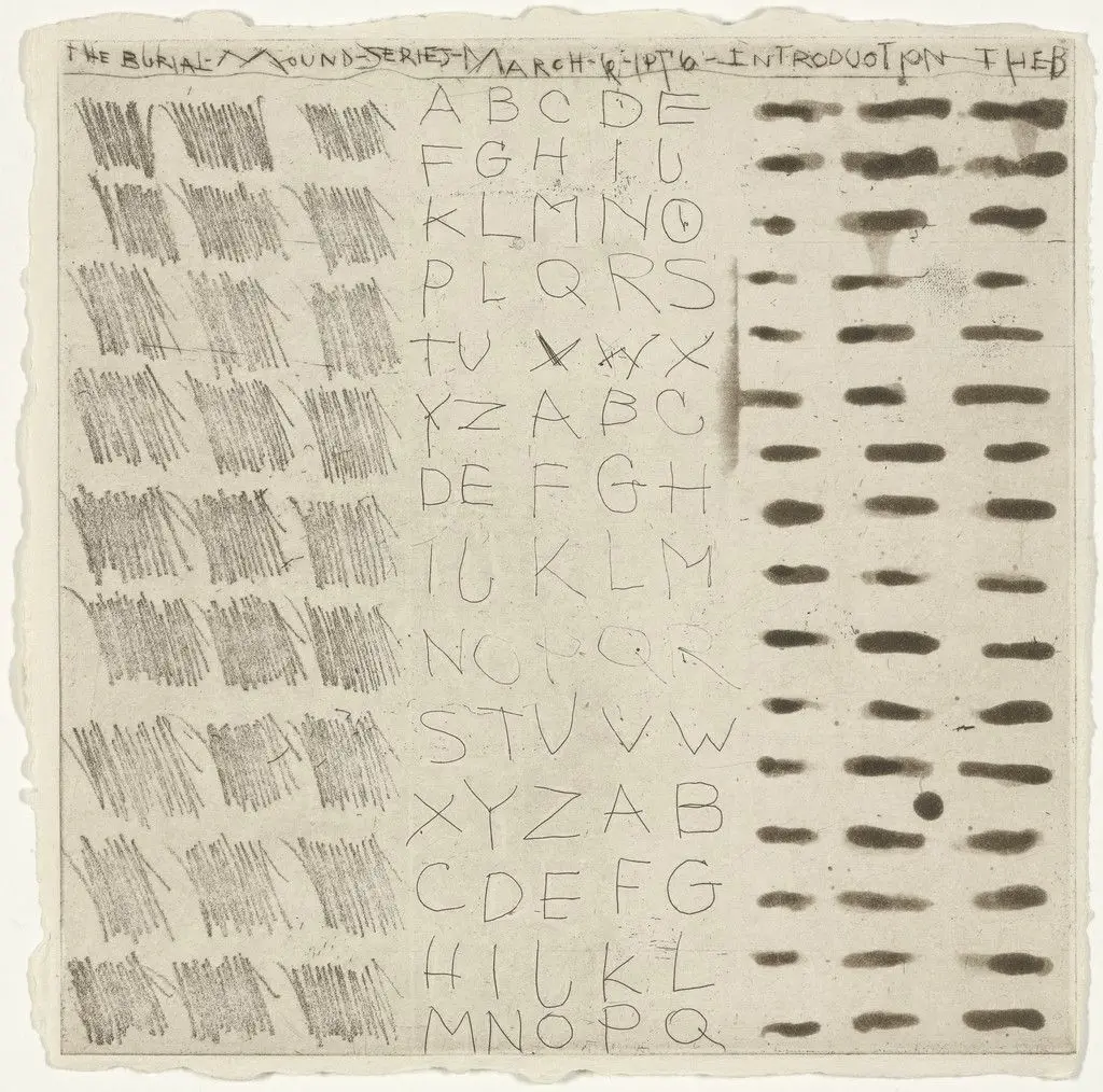 Introduction from Burial Mound Series by Pat Steir