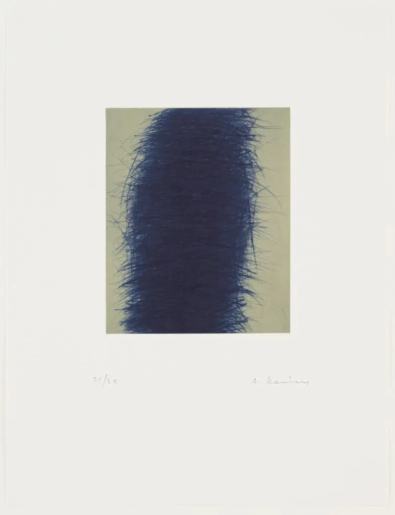 Blauer Schober (Blue Schober) by Arnulf Rainer
