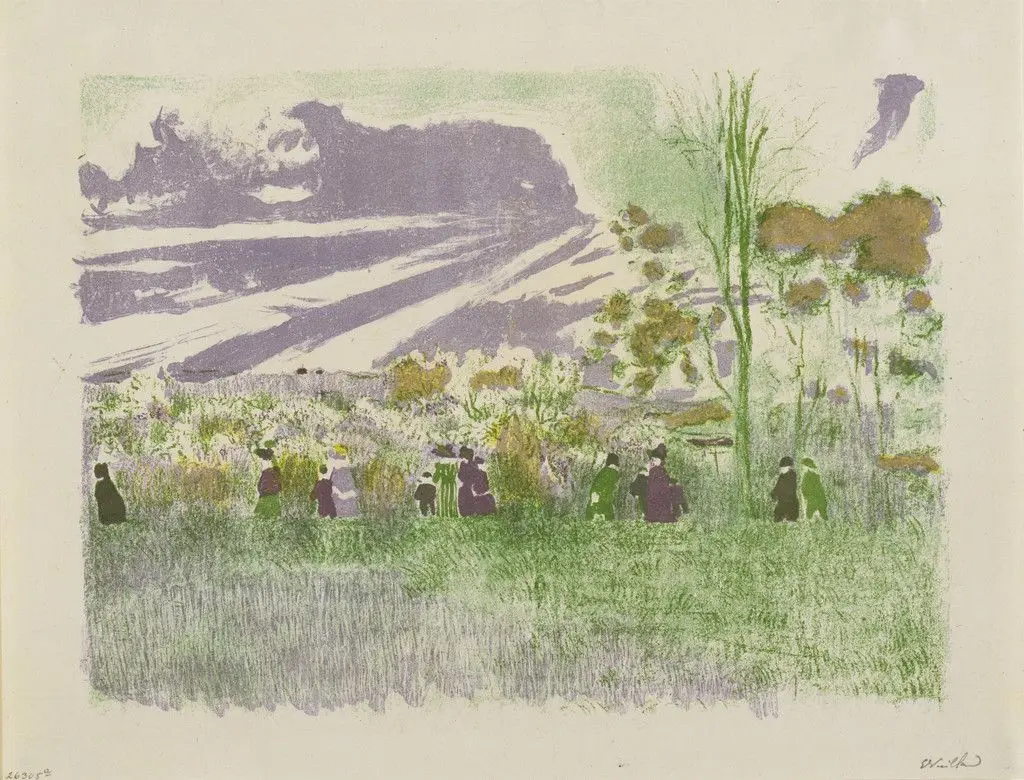 Through the Fields (A Travers champs) from Landscapes and Interiors (Paysages et intérieurs) by Édouard Vuillard