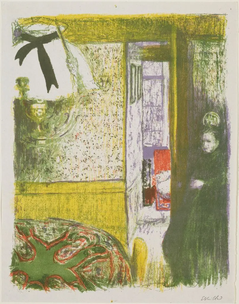 Interior with Ceiling Lamp (Intérieur a la suspension) from Landscapes and Interiors (Paysages et intérieurs) by Édouard Vuillard