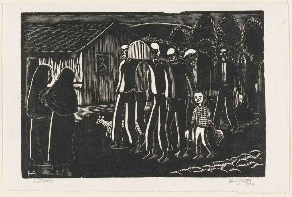 Burial (Entierro) by Francisco Amighetti Ruiz