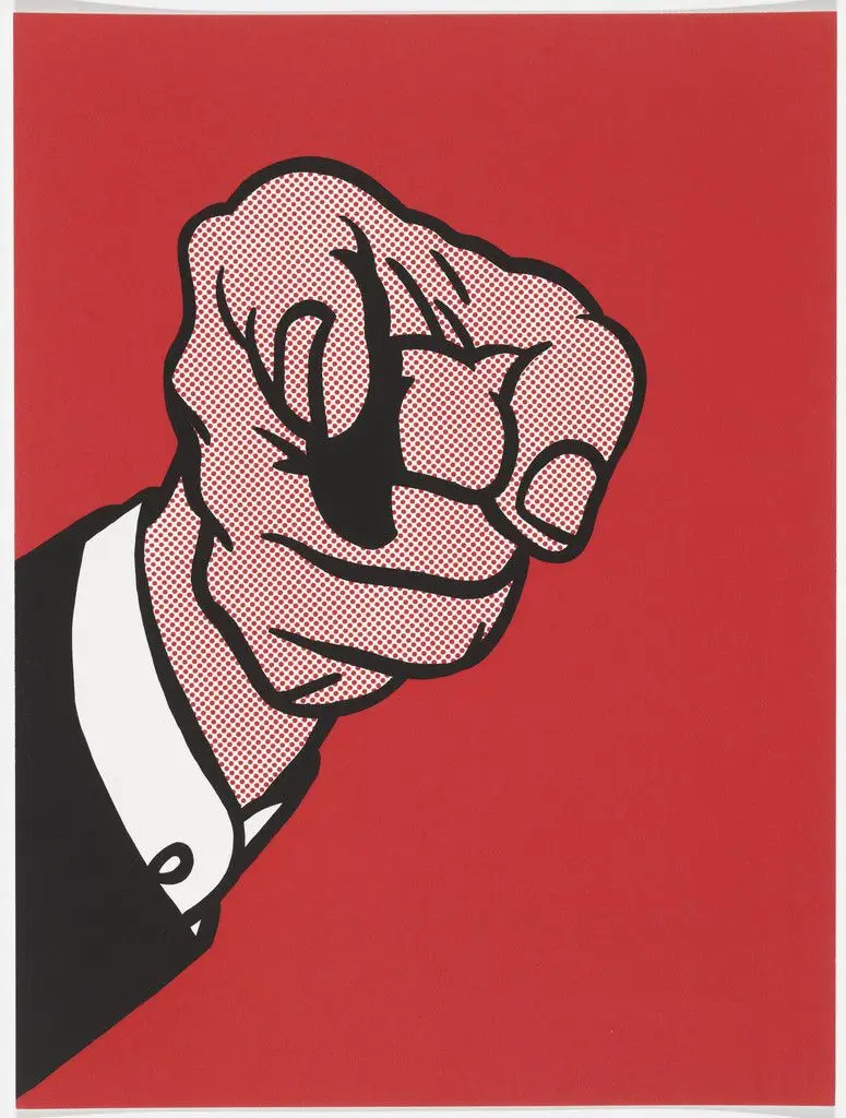 Finger Pointing from The New York Collection for Stockholm by Roy Lichtenstein