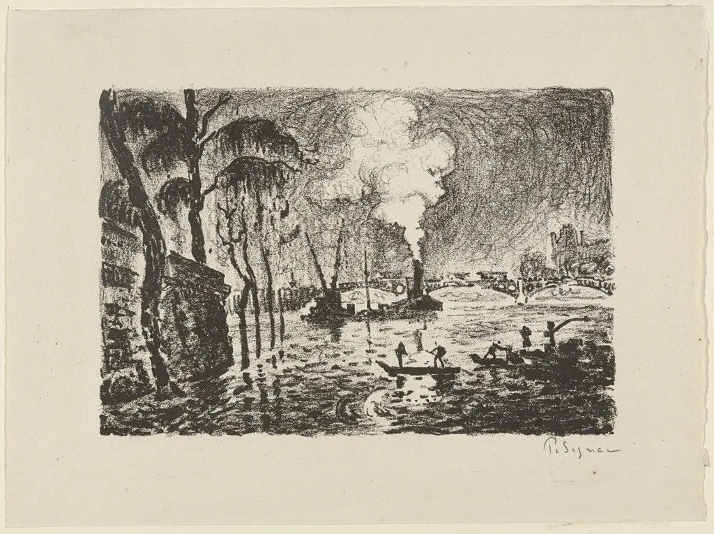 The Seine Flooding in 1910 by Paul Signac