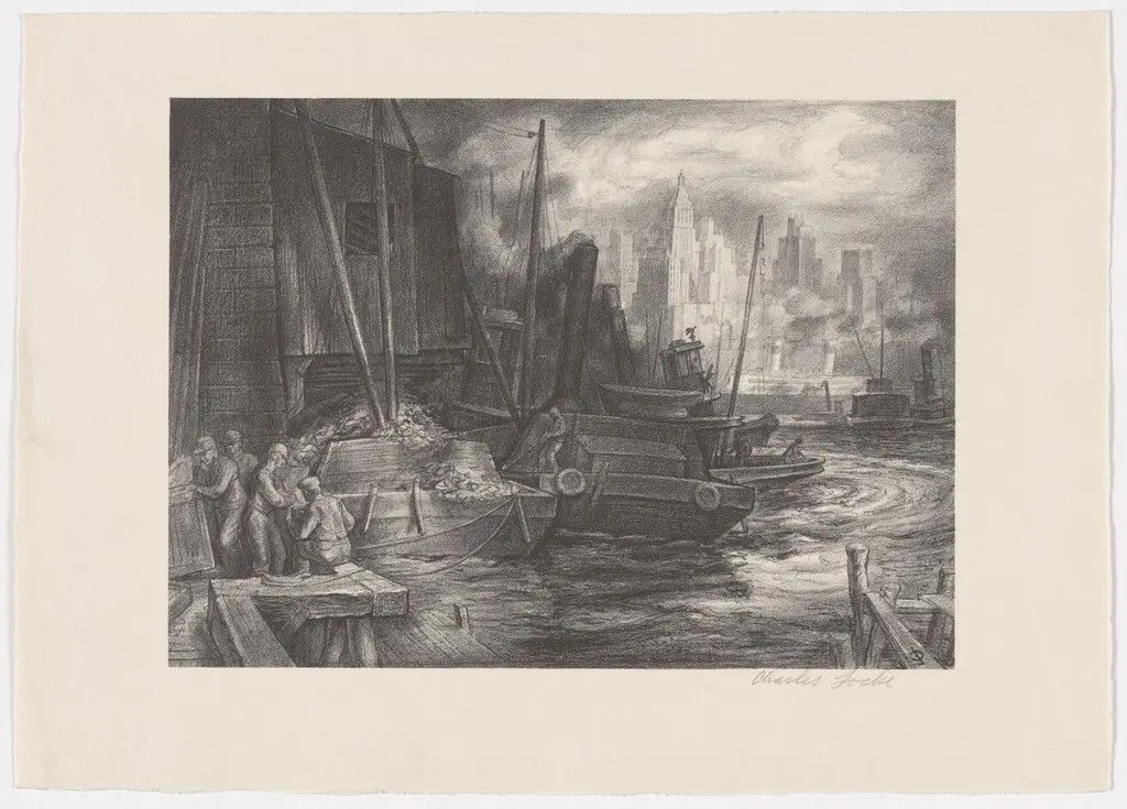 City Wharves from The American Scene, no. 2 by Charles Locke
