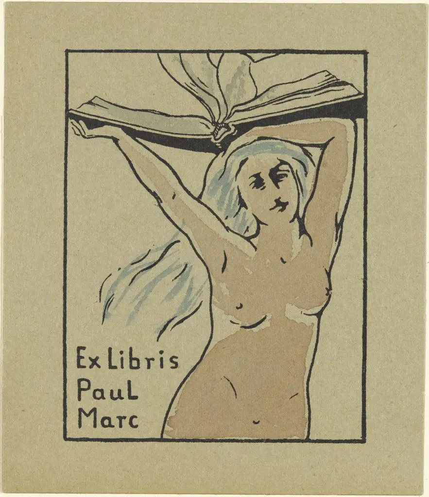 Bookplate Paul Marc I (Ex Libris Paul Marc I) by Franz Marc