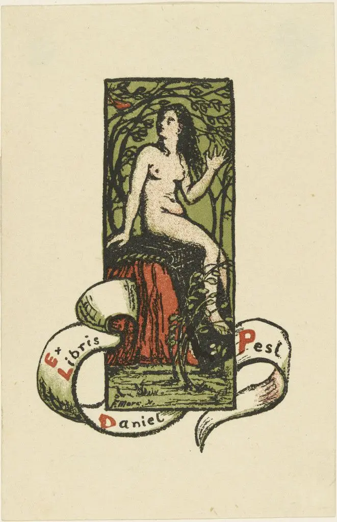 Bookplate Daniel Pesl I (Exlibris Daniel Pesl I) by Franz Marc