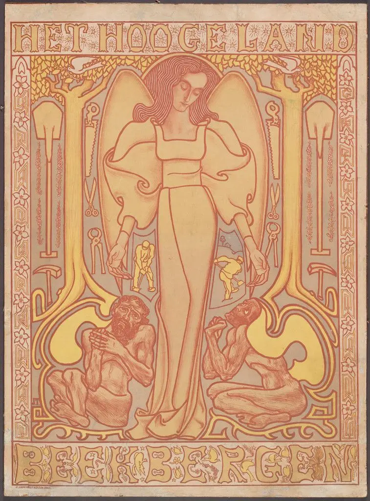 Het Hoogeland, Beekbergen (Poster for a rural social rehabilitation institution in Beekbergen) by Jan Toorop