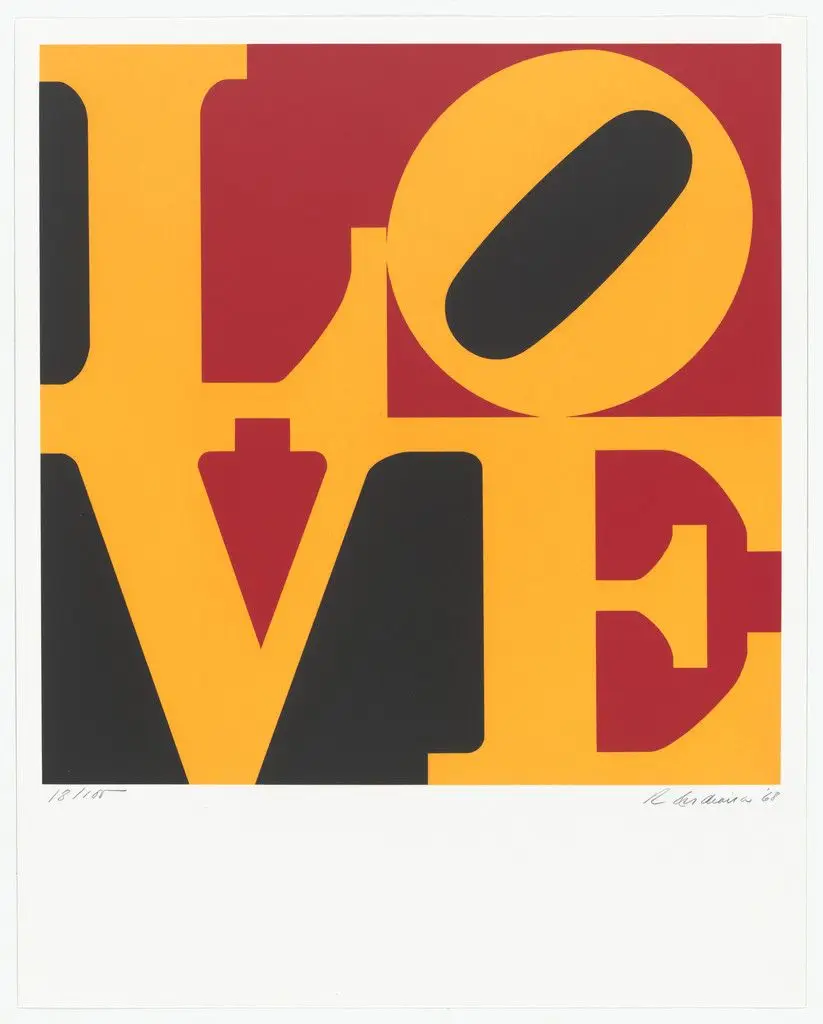 The German Love (Die Deutsche Liebe) from Graphik USA by Robert Indiana