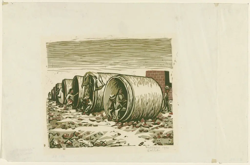 Aqueduct Dwellers (Acueductos habitados) by Alfredo Zalce