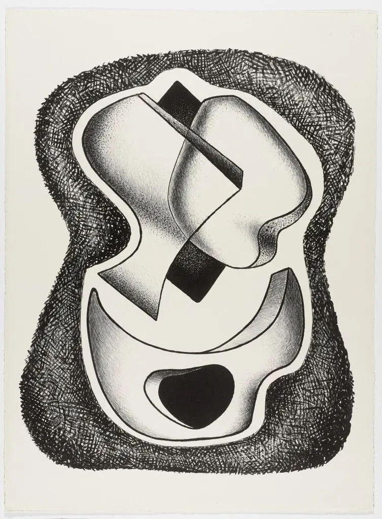 Rendezvous of Four Forms (Les rendez-vous des quatre formes) from the portfolio Living Forms (Les formes vivantes) by Alexander Archipenko