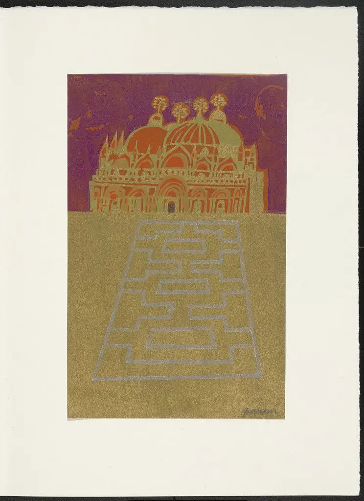 Basilica San Marco from the portfolio Views of Venice (Vedute di Venezia) by Antonio Frasconi