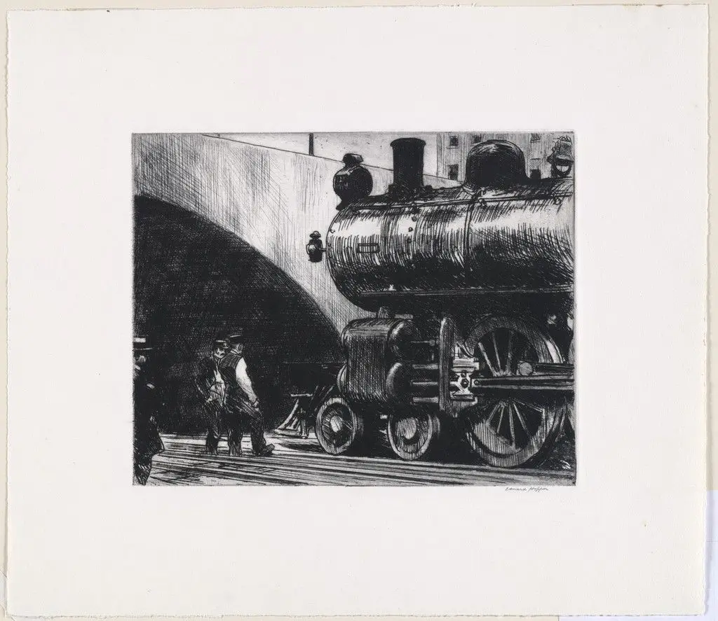 The Locomotive by Edward Hopper