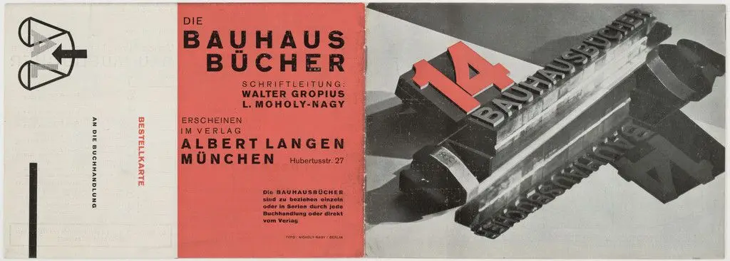 14 Bauhausbücher by László Moholy-Nagy