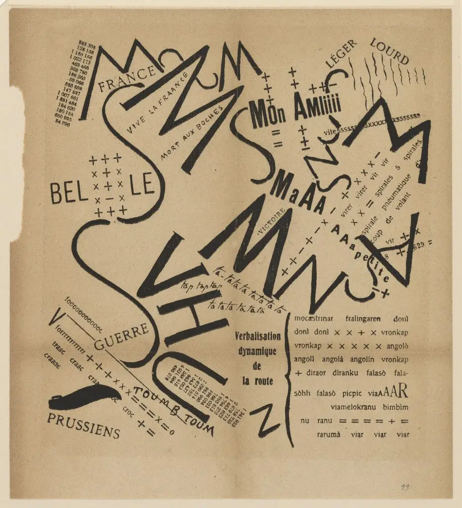 After the Marne, Joffre Visited the Front of an Automobile by Filippo Tommaso Marinetti