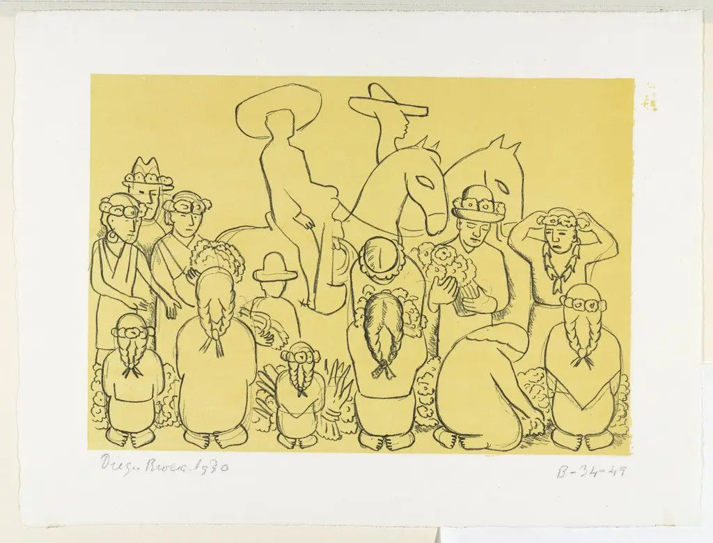 Flower Market by Diego Rivera