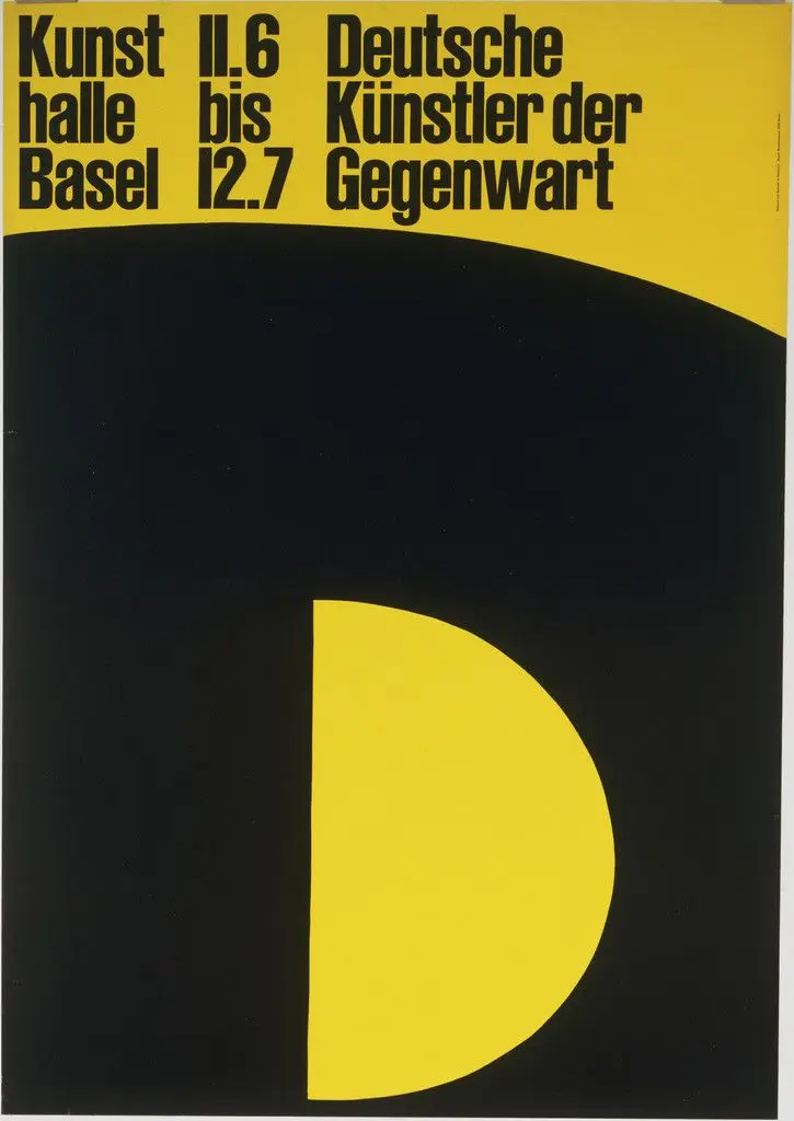 D, Deutsche Künstler der Gegenwart, Kunsthalle Basel, 11.6 bis 12.7 by Armin Hofmann