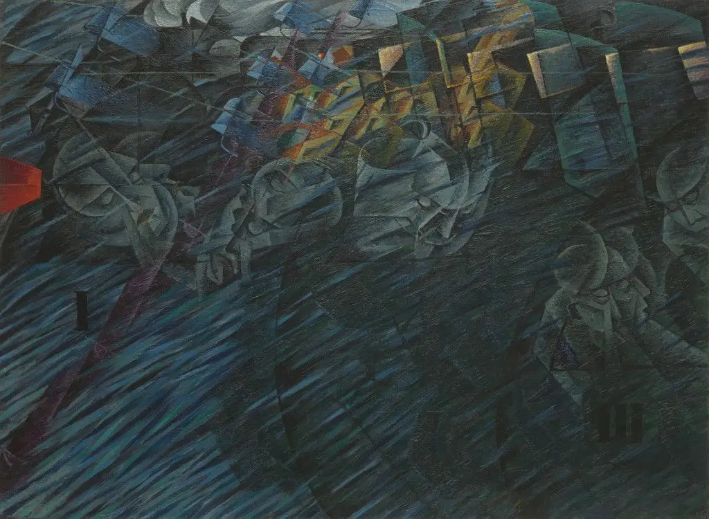 States of Mind II: Those Who Go by Umberto Boccioni