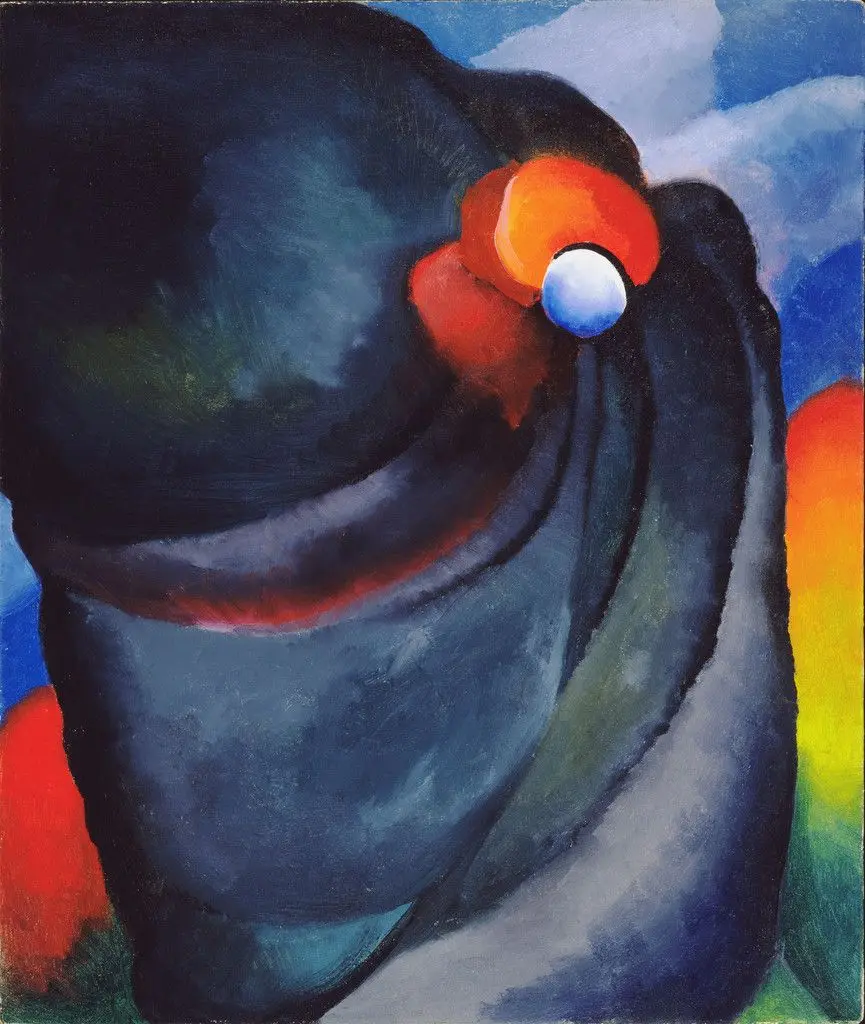 Lake George, Coat and Red by Georgia O'Keeffe