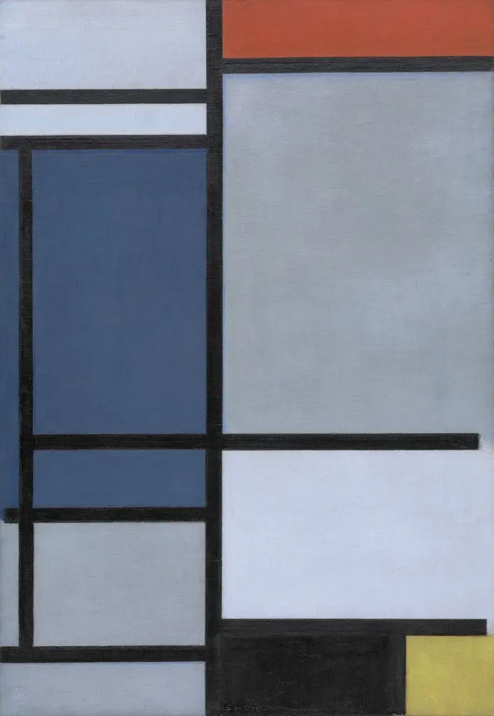 Composition with Red, Blue, Black, Yellow, and Gray by Piet Mondrian