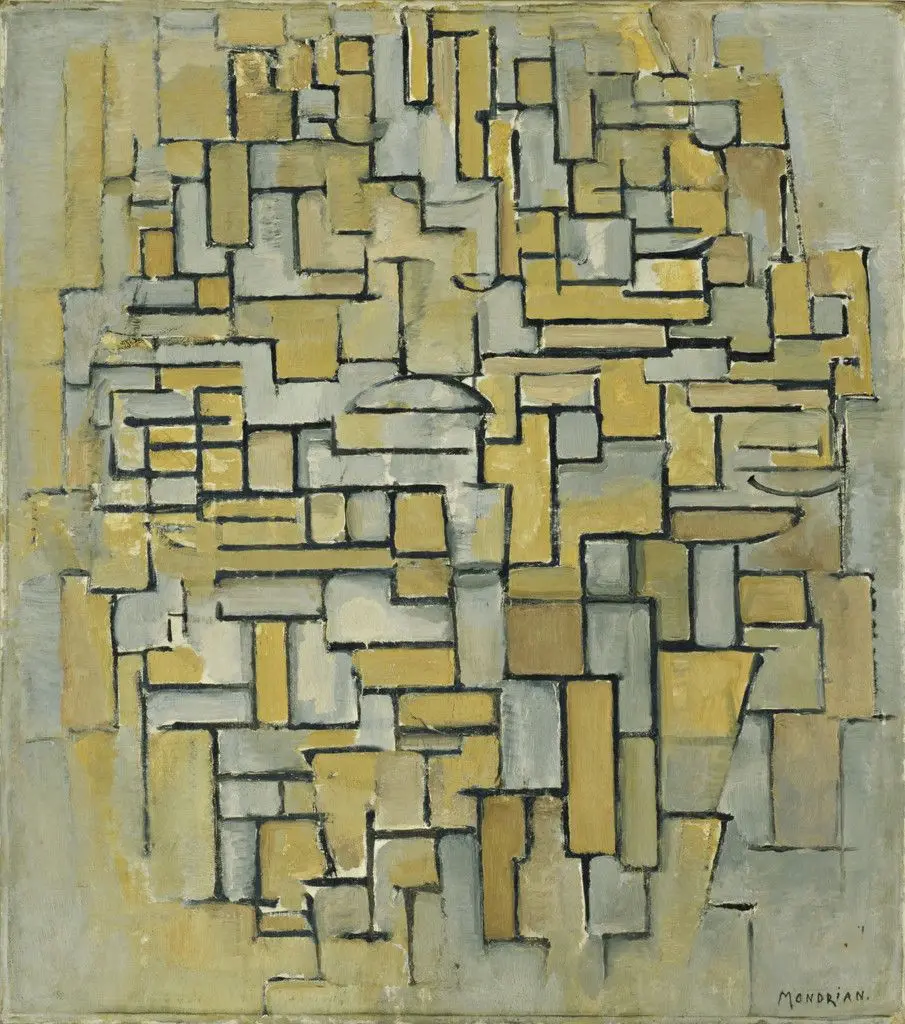 Composition in Brown and Gray by Piet Mondrian
