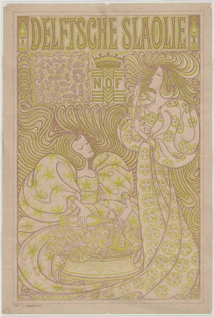 Delftsche Slaolie (Advertising Poster for the Dutch oil company Nederlandse Olie Fabriek [NOF]) by Jan Toorop