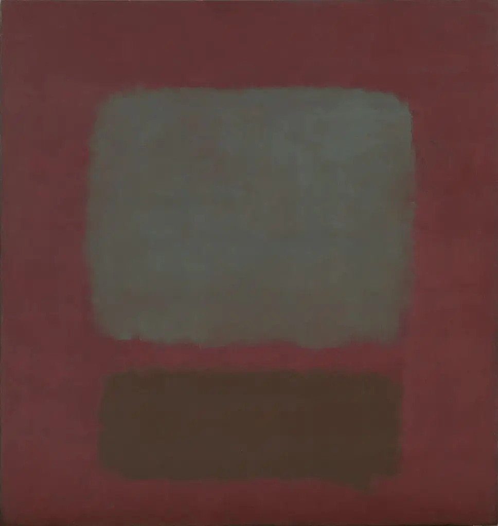No. 37/No. 19 (Slate Blue and Brown on Plum) by Mark Rothko