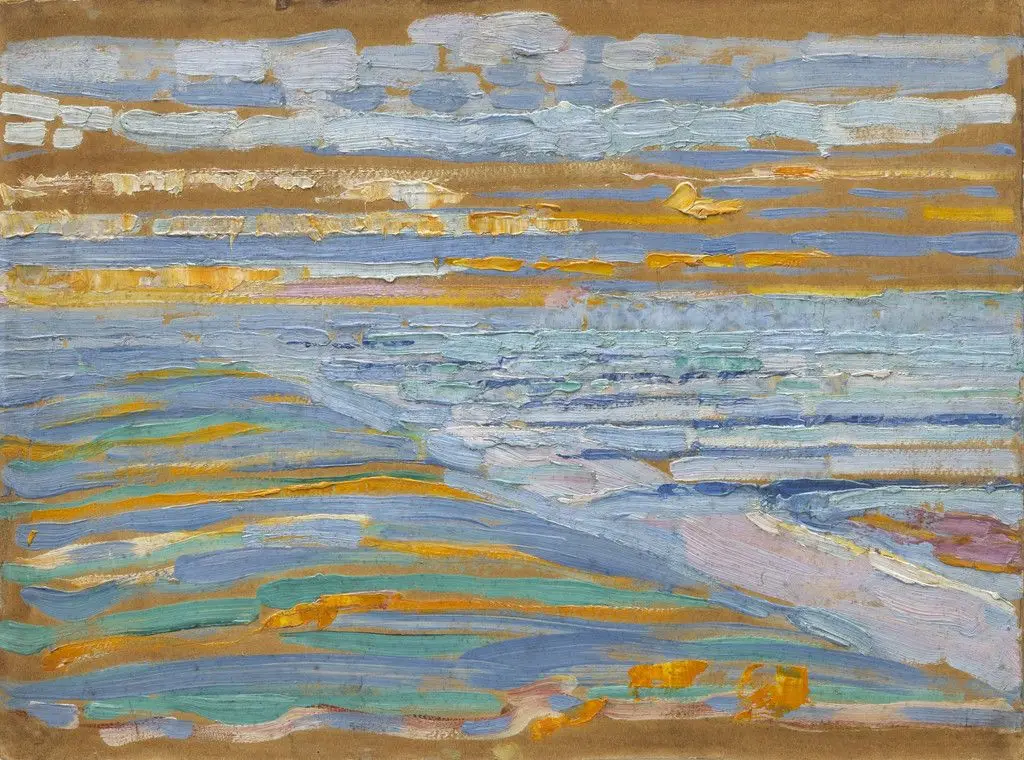 View from the Dunes with Beach and Piers, Domburg by Piet Mondrian