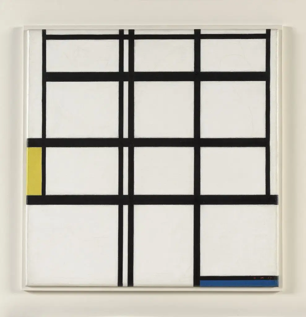 Composition in Yellow, Blue, and White, I by Piet Mondrian