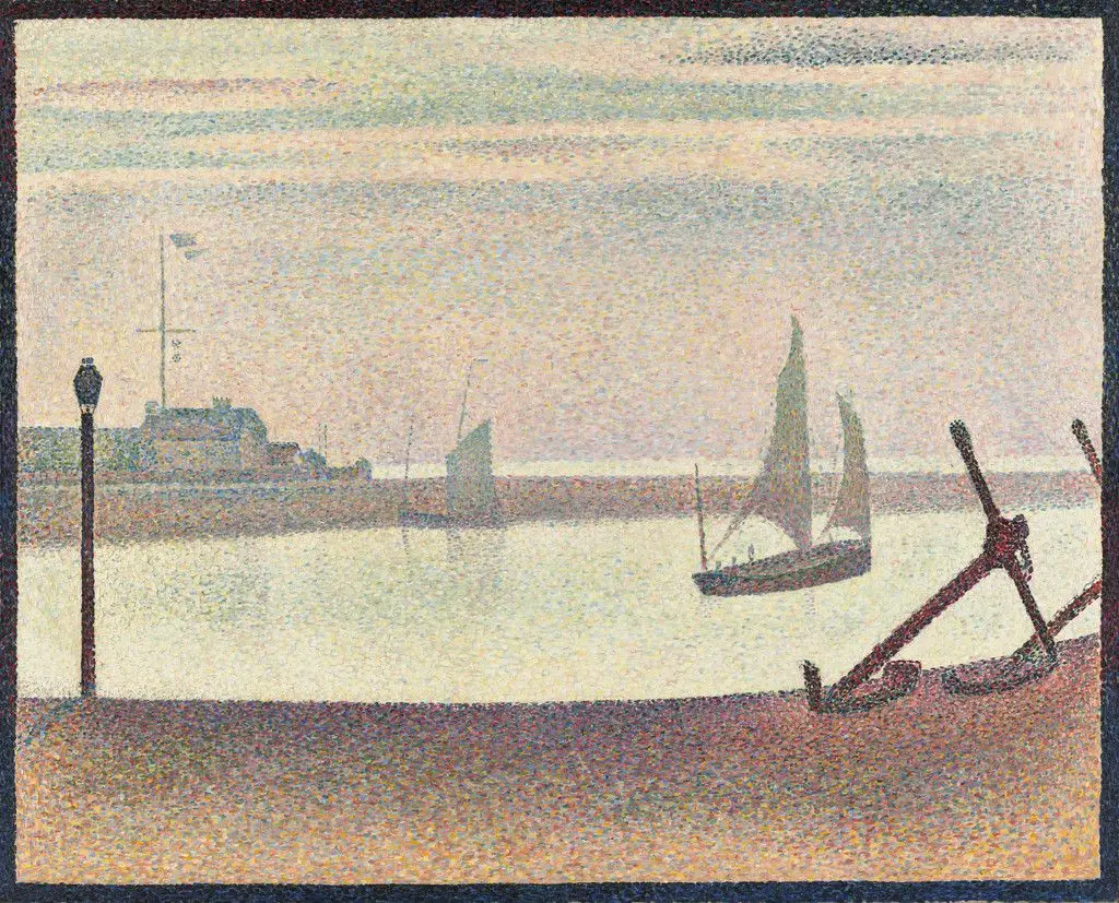 The Channel at Gravelines, Evening by Georges-Pierre Seurat