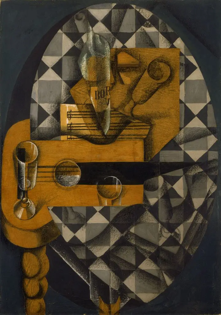 Guitar and Glasses by Juan Gris