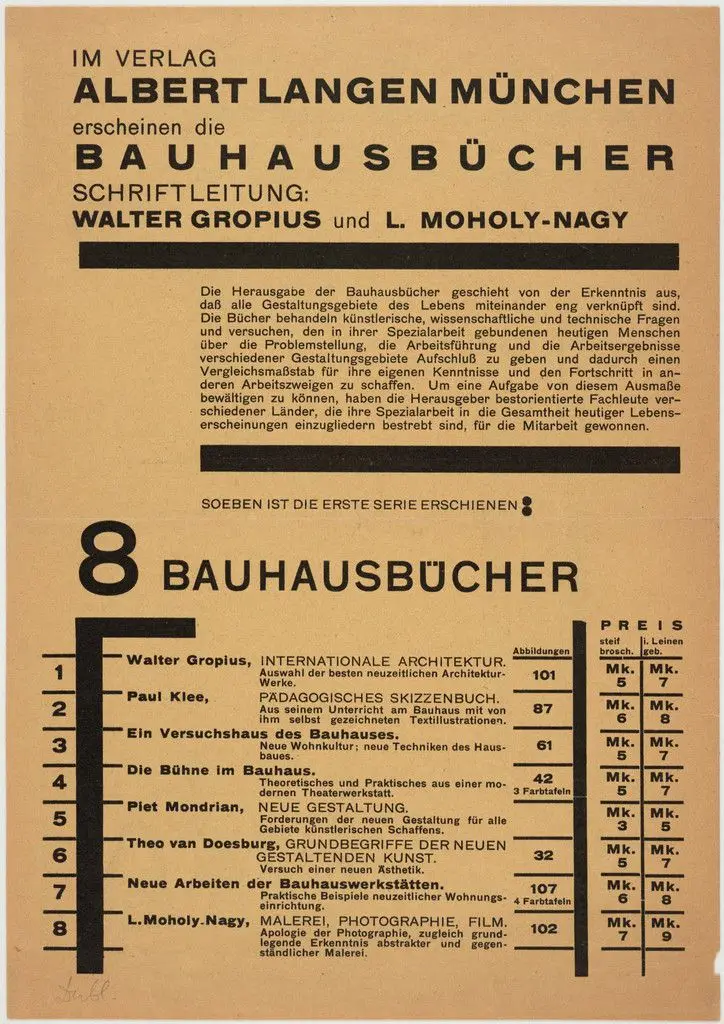 Bauhausbücher by László Moholy-Nagy