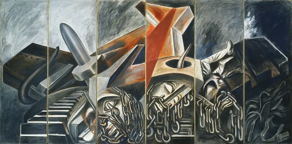 Dive Bomber and Tank by José Clemente Orozco