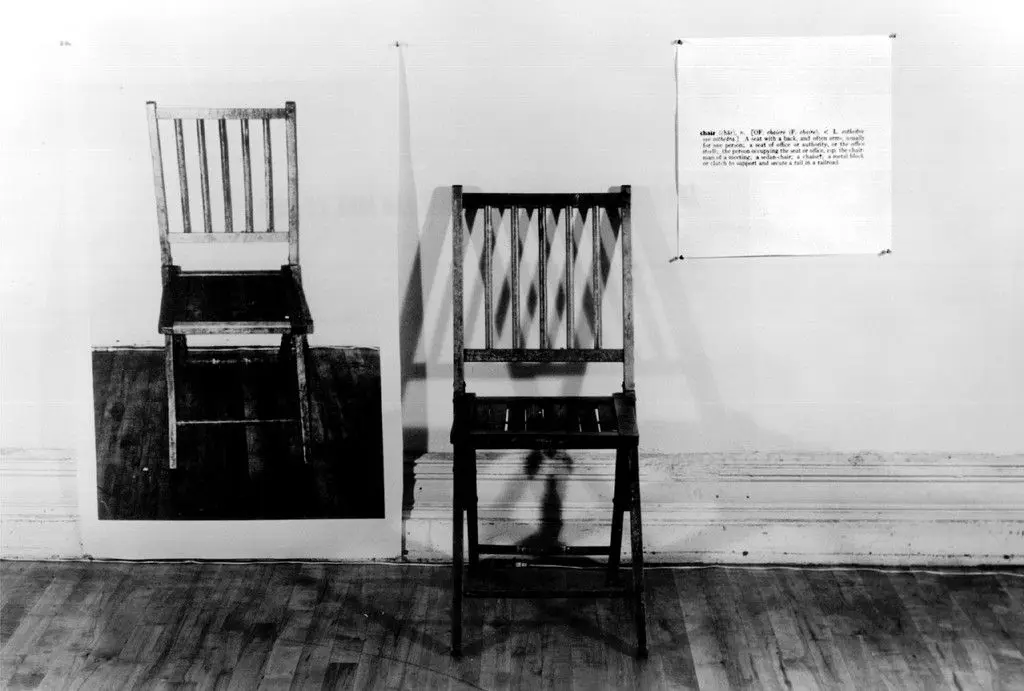 One and Three Chairs by Joseph Kosuth