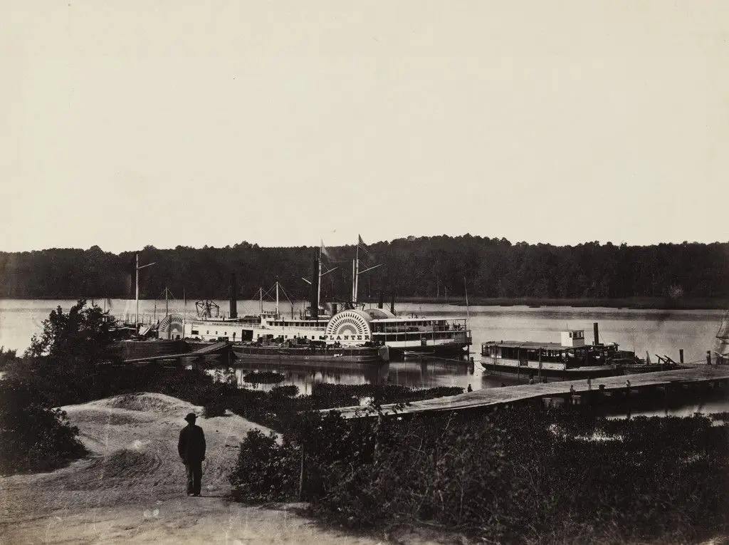 Medical Supply Boat, Appomattox Landing, Virginia by Alexander Gardner