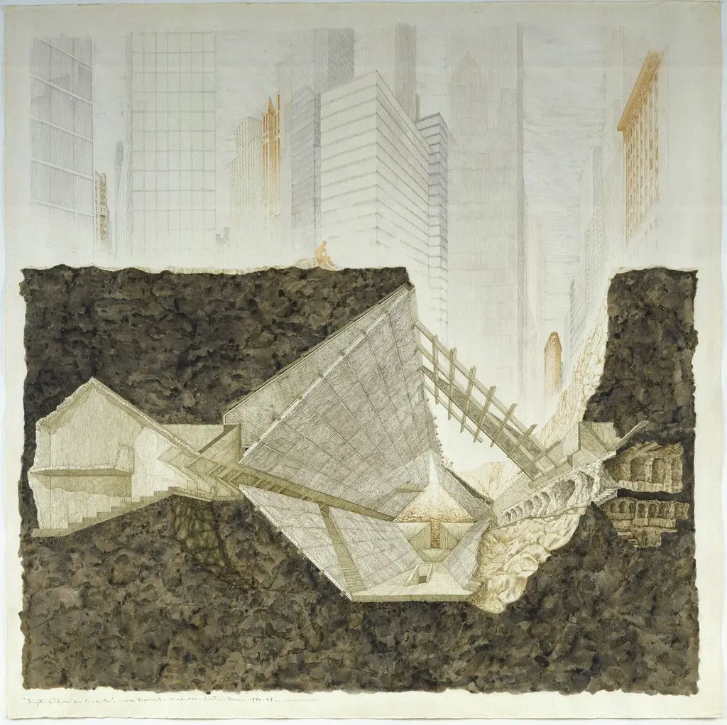 Church of Solitude Project, New York, NY (Transverse section) by Gaetano Pesce