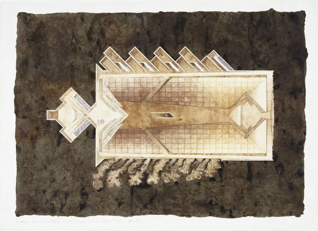 Church of Solitude Project, New York, New York, Plan by Gaetano Pesce